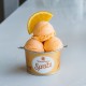 Spritz Flavoring Paste Bigatton — Spritz ice cream in cup with orange slice