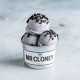 Pâte aromatisante Mr Cloney Bigatton — glace Mr Cloney en coupe avec éclats de chocolat
