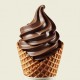 Soft Chocolat 500 Bigatton — glace soft chocolat en cornet