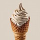 Soft Coffee 500 Bigatton — coffee soft ice cream in cone