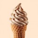 Soft Caramel 500 Bigatton — caramel soft ice cream in cone