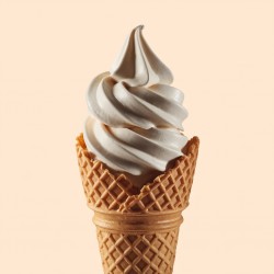 Soft Noisette 500 Bigatton — glace soft noisette en cornet
