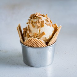 Pâte aromatisante crème Waferino Bigatton — glace en coupe avec gaufrette