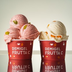 Demigel Frutta C – Fruchteisbecher, zubereitet mit Bigatton-Halbfabrikat