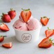 Pâte aromatisante Fraise Lait Bigatton - glace fraise lait en coupe