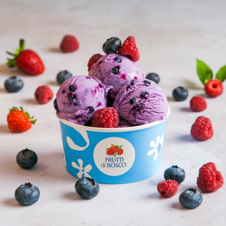 Pasta aromatizzante Frutti di Bosco Bigatton - gelato ai frutti di bosco in coppetta con frutti di bosco