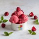 Pasta aromatizante Frambuesa 3 kg Bigatton — helado de frambuesa en vaso con frambuesas enteras