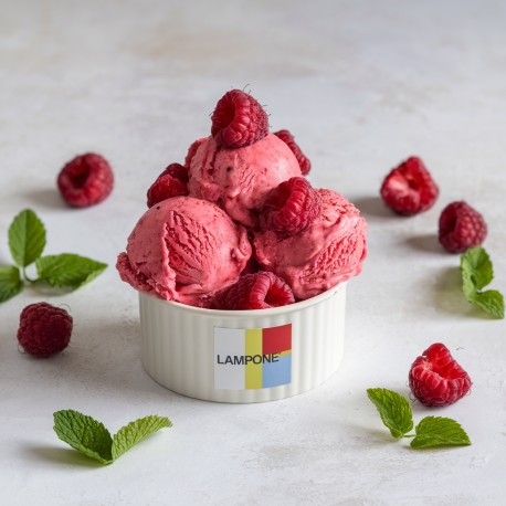 Pasta aromatizante Frambuesa 3,25 kg Bigatton — helado de frambuesa en vaso