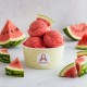 Pâte aromatisante Pastèque Bigatton - glace à la pastèque en coupe avec tranches de pastèque