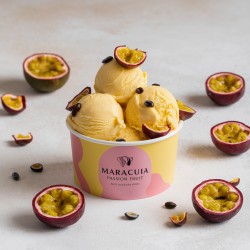 Pâte aromatisante Maracuja Passion F 3 kg Bigatton — glace au maracuja en coupe