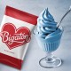 Pronto Ice Blue Sky Bigatton — gelato Blue Sky in coppetta in coppa di vetro con confezione