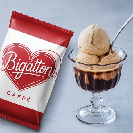 Pronto Ice Caffè Bigatton — glace au café en coupe en verre avec emballage
