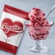 Pronto Ice Melograno Bigatton — gelato al melograno in coppetta in coppa di vetro con confezione