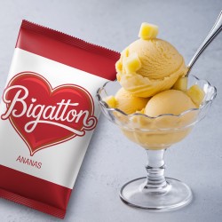 Pronto Ice Ananas Bigatton — glace à l’ananas en coupelle avec emballage