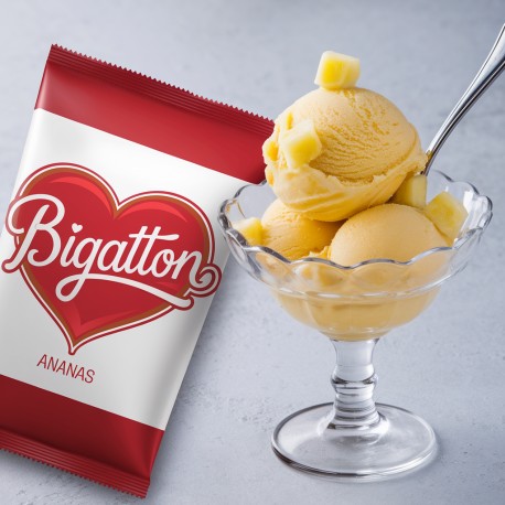 Pronto Ice Ananas Bigatton — helado de piña en copa con envase