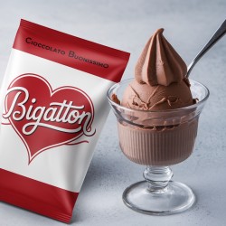 Pronto Ice Cioccolato Buonissimo Bigatton — glace au chocolat en coupe en verre avec emballage