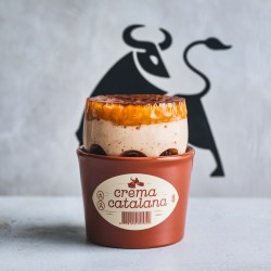 Pasta de crema catalana Bigatton en tarro de 1,4 kg, vista frontal
