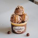 Gianduia gelato made with Bigatton Paste – artisan cup presentation