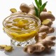 Bigatton Ginger variegate — ginger variegate in bowl with ginger root