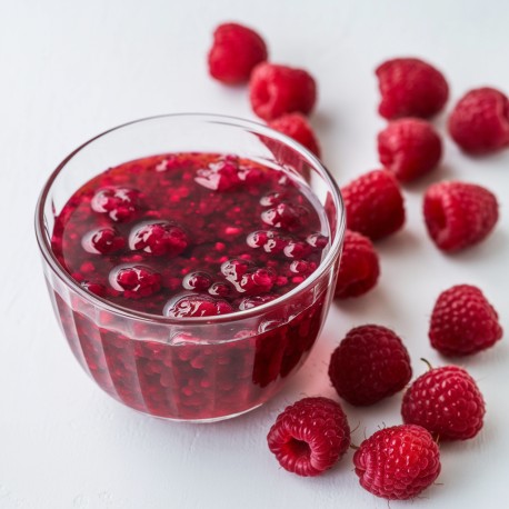 Variegato Framboise Bigatton en coupe avec framboises