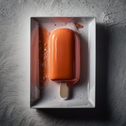 Couverture Stracciatella Orange Bigatton — glace sur bâtonnet