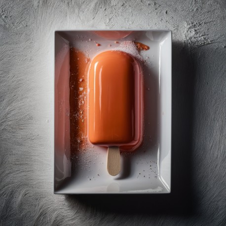 Bigatton Orangen-Stracciatella Überzug — Eis am Stiel