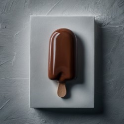 Cobertura Stracciatella Amarga Bigatton — helado en palo
