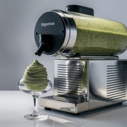 Crema al pistacchio da granitore preparata con Velluto Pistacchio Bigatton