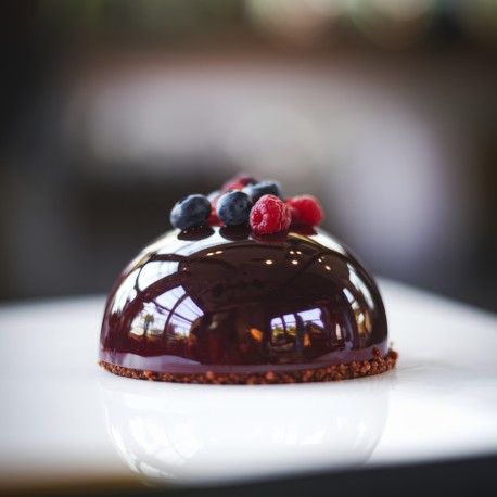 Gelolac Frutos del Bosque Bigatton — presentación sobre postre