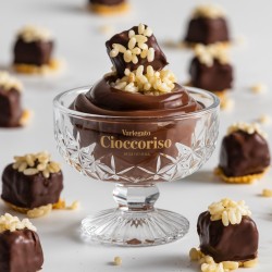 Cioccoriso variegate Bigatton on dessert