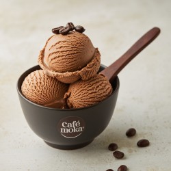 Creamy coffee ice cream prepared with Coffee Moka Paste – Bigatton