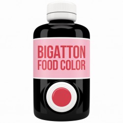 Liquid Red Colour Bigatton 1 kg — bottle packaging