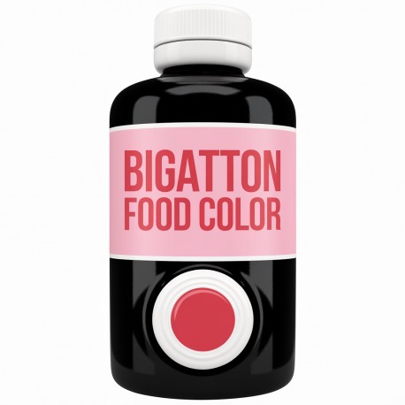 Liquid Red Colour Bigatton 1 kg — bottle packaging
