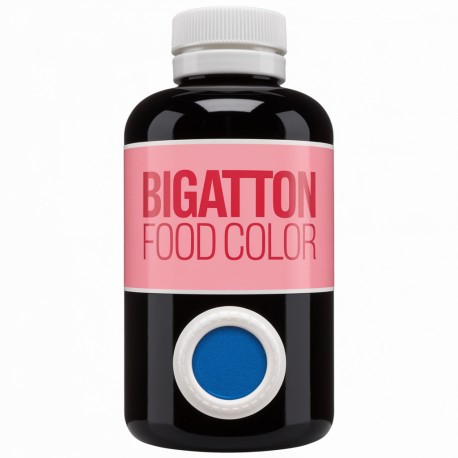 Flüssige Blaue Lebensmittelfarbe Bigatton 1 kg — Flaschenverpackung