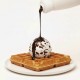 Topping Stracciatella 33N Bigatton — topping vertido sobre waffle