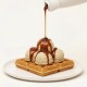 Topping Miel 40N Bigatton — topping vertido sobre gofre