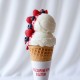 Poudre aromatique Mascarpone King Bigatton - présentation de glace en cornet