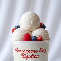 Polvere aromatica Mascarpone King Bigatton - gelato al mascarpone in coppetta