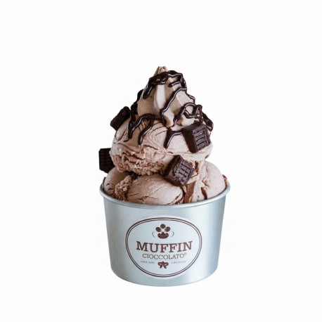 Schoko-Muffin-Paste Bigatton — Schoko-Muffin-Eis im Becher