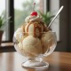 Pasta aroma vainilla Bigatton — helado de vainilla en copa con topping y cereza — 1,4 kg