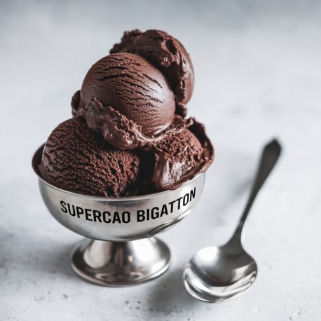 Pasta Supercao Bigatton — copa elegante de cacao con cuchara