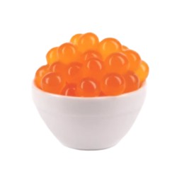 Popping Bobas Laranja Bigatton — apresentação em tigela