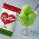 Pronto Ice Lime Bigatton — gelato al lime in coppetta in coppa di vetro con confezione