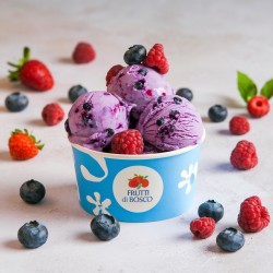 Pasta aromatizzante Frutti di Bosco Bigatton - gelato ai frutti di bosco in coppetta con frutti di bosco