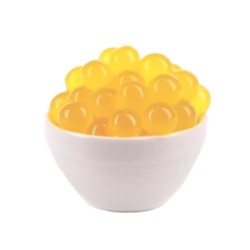 Pineapple Popping Bobas Bigatton — Schale mit Ananas Popping Bobas Vorderansicht